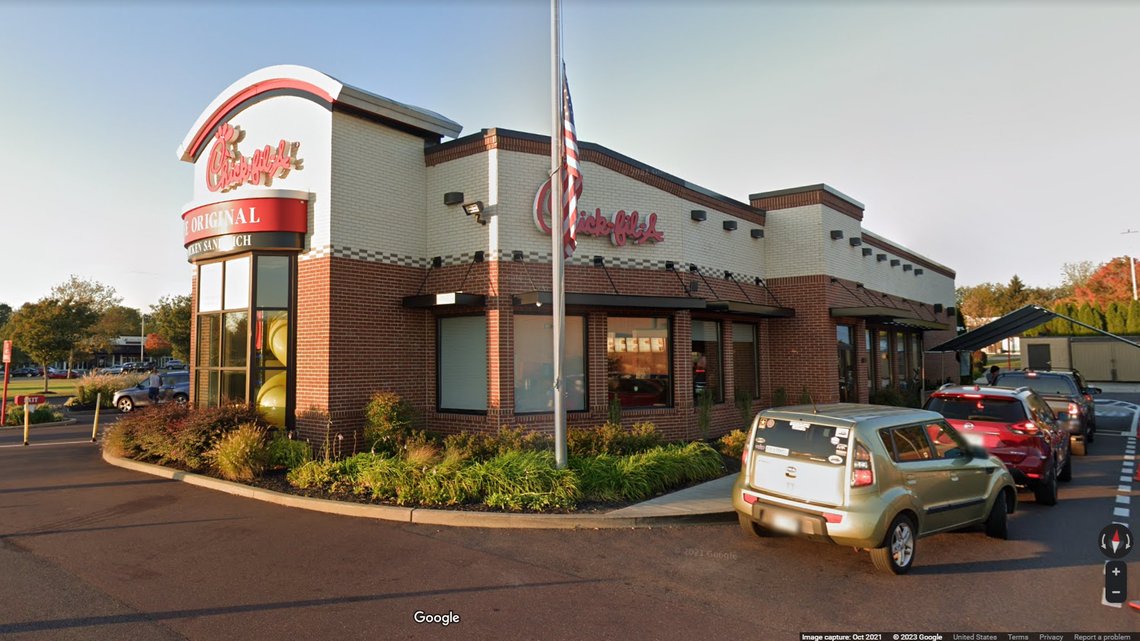 Chick-fil-A in Royersford, Pennsylvania. This location prohibits children under age 16 from dining in the restaurant without an adult.