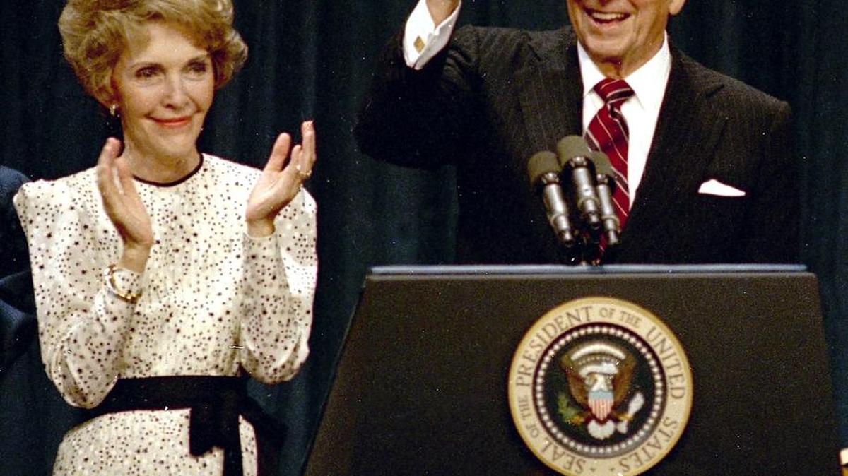 Nancy Reagan in 1984 after her husband, President Ronald Reagan, was reelected.