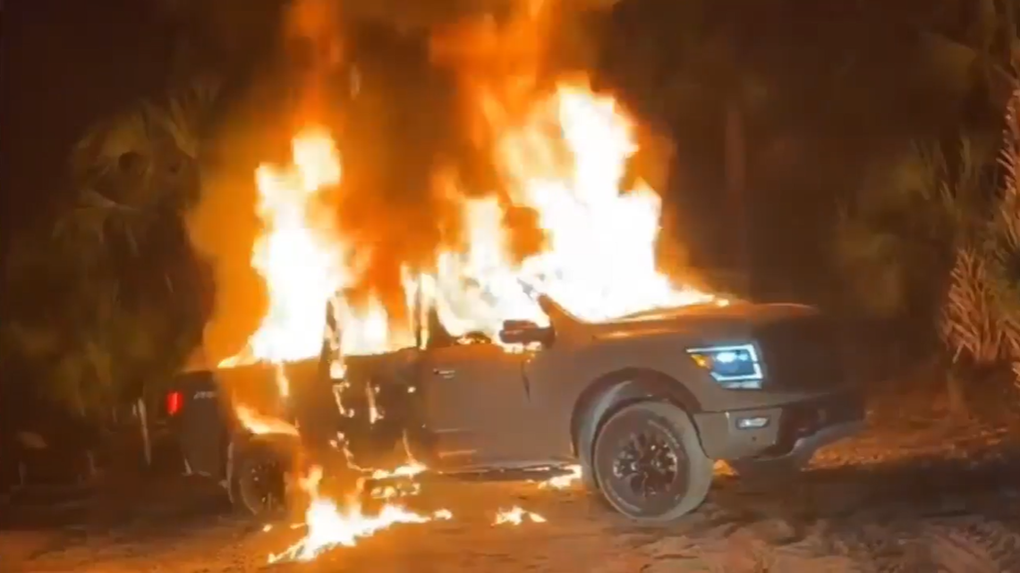 Brian Estep’s truck was found engulfed in flames a day before his missing wife’s body was discovered, Florida authorities said. Now he’s charged with murder.