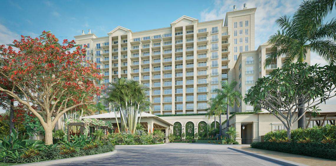 Rendering of arrival at Ritz-Carlton Key Biscayne, May 5, 2025