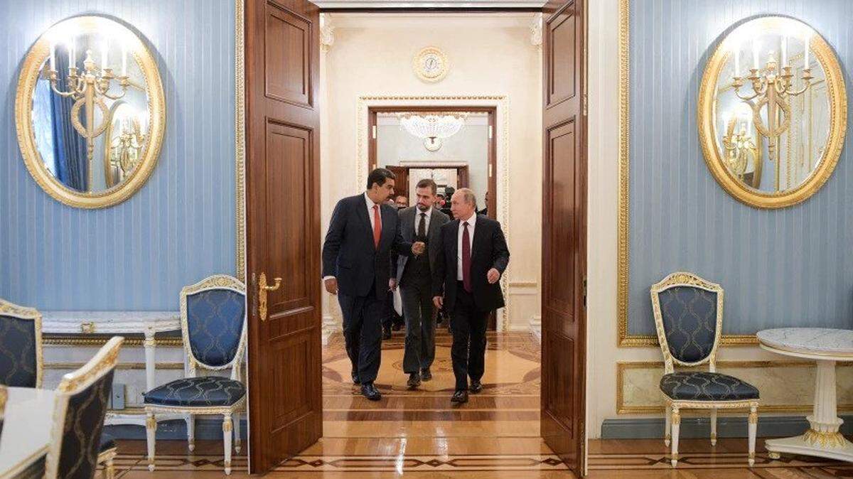 Venezuelan President Nicolás Maduro, left, and Russian President Vladimir Putin at a 2019 meeting in the Kremlin in Moscow.