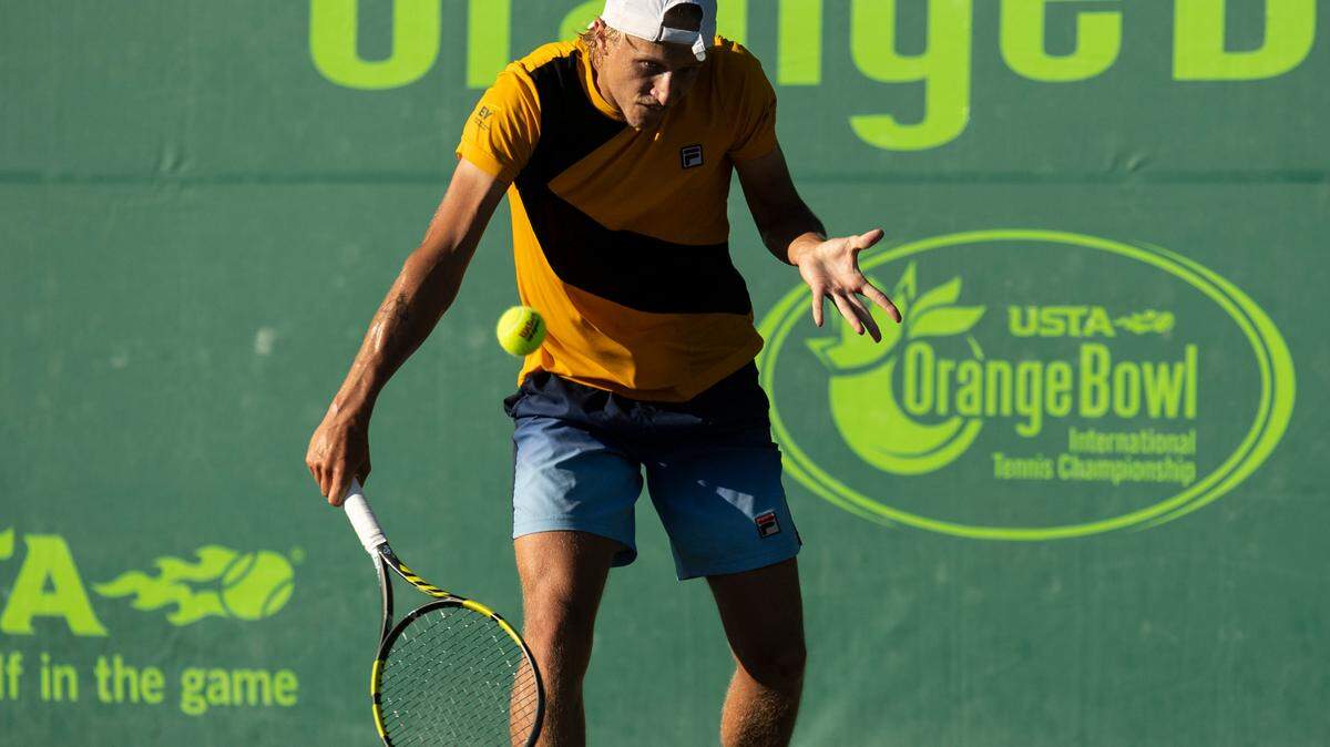 December 7, 2021 - Leo Borg - SWE in action during the Orange Bowl at the Veltri Tennis Center in Plantation, Florida.