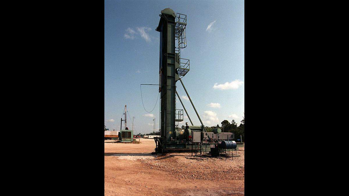 This is one of the drilling sites at Racoon Point Oil Field in the Big Cypress Preserve in the Everglades, shown in 1999.