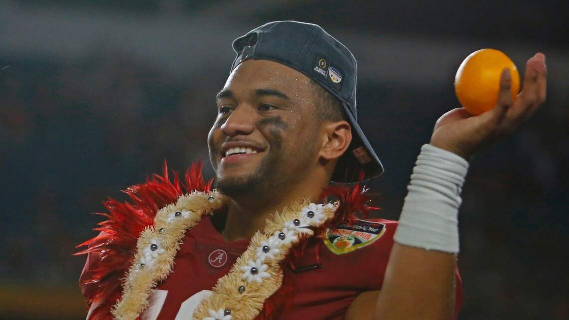 Tua Tagovailoa got help from this local star to set another Alabama mark in Orange Bowl
