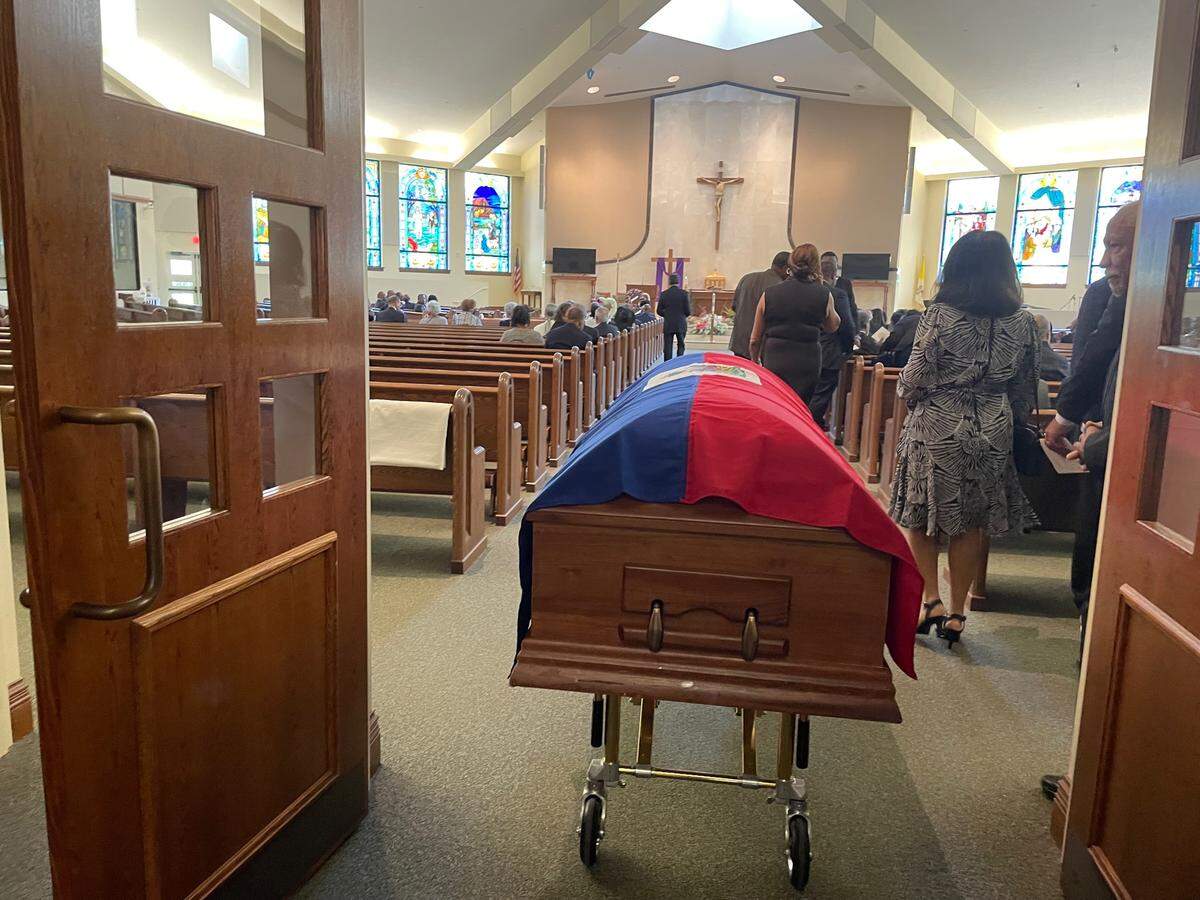 Members of South Florida’s Haitian community as well as others paid their final respects to Haiti’s late prime minister, Gérard Latortue, on Tuesday following his death on Feb. 27, 2023. Latortue was 88.  