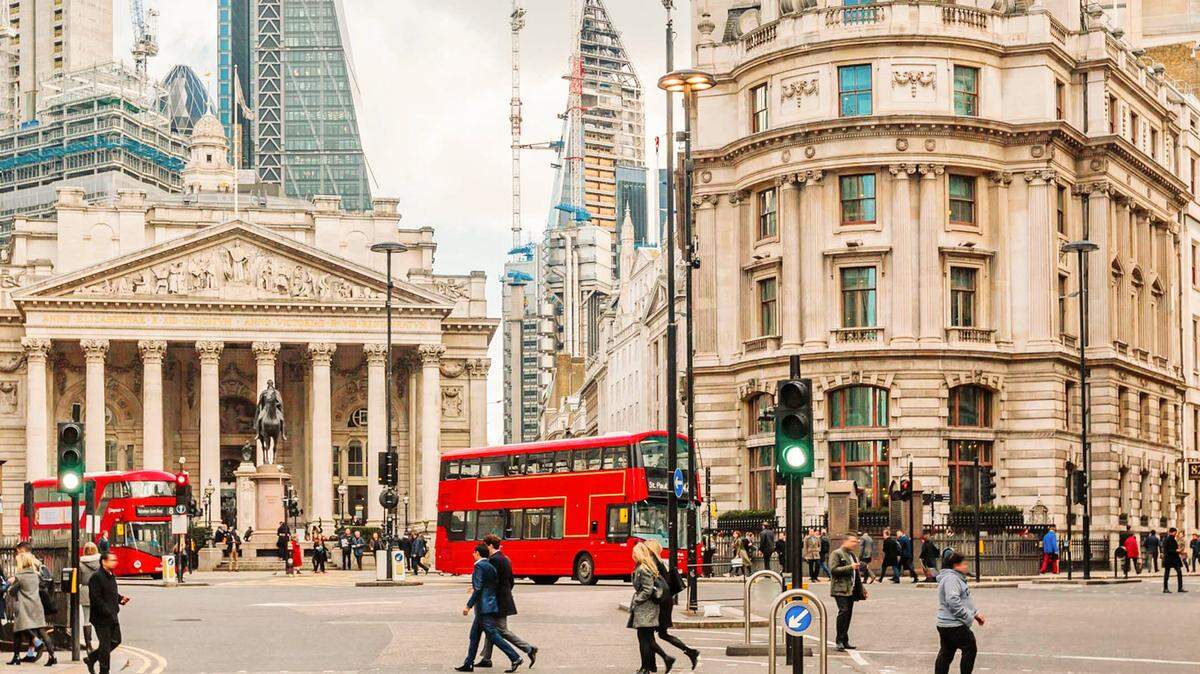 A street scene in London.
