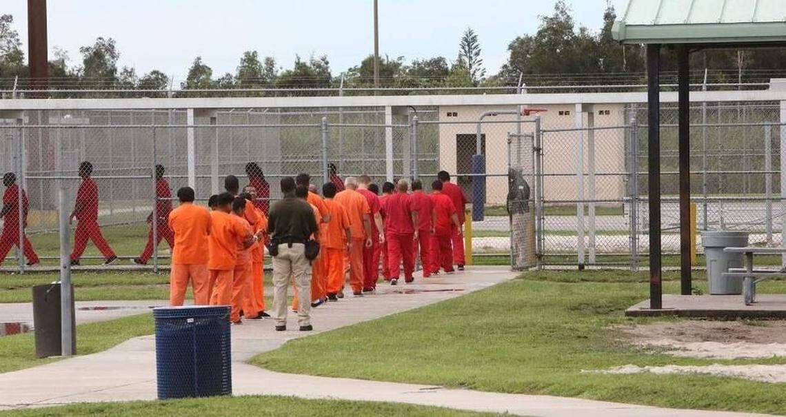 Pictured are Krome detention center detainees.