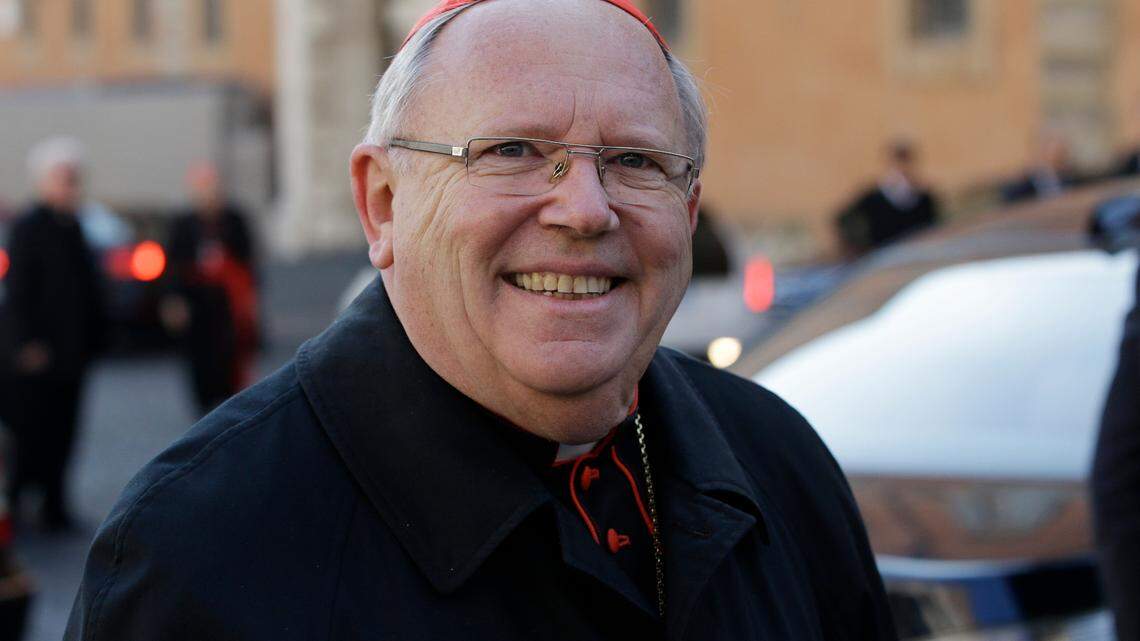 Cardinal Jean-Pierre Ricard, of France arrives for a meeting, at the Vatican, Monday, March 4, 2013. (AP Photo/Andrew Medichini)