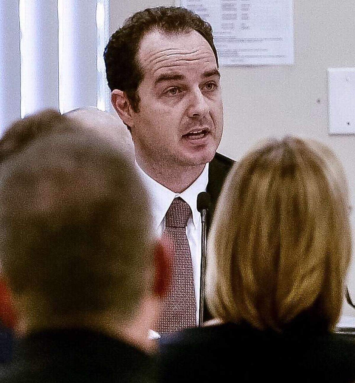 Christian Bax, shown here at a  Tampa public hearing on medical marijuana in February 2017, is resigning as director of the state’s Office of Medical Marijuana Use.