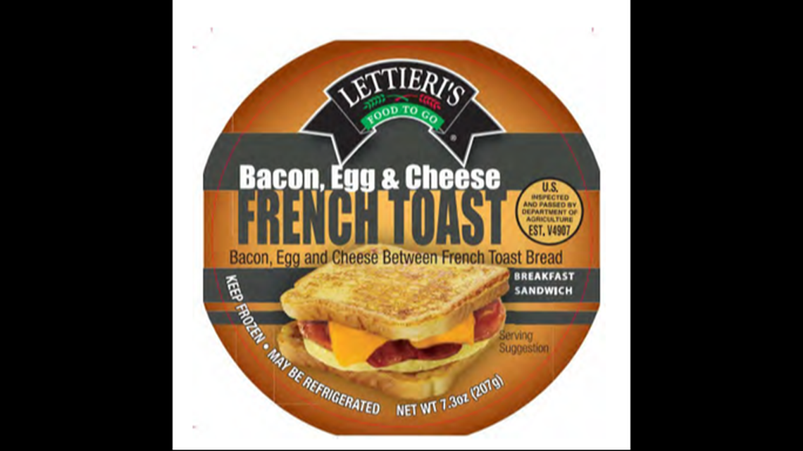 Lettieri’s Food to Go Bacon, Egg & Cheese French Toast Breakfast Sandwich