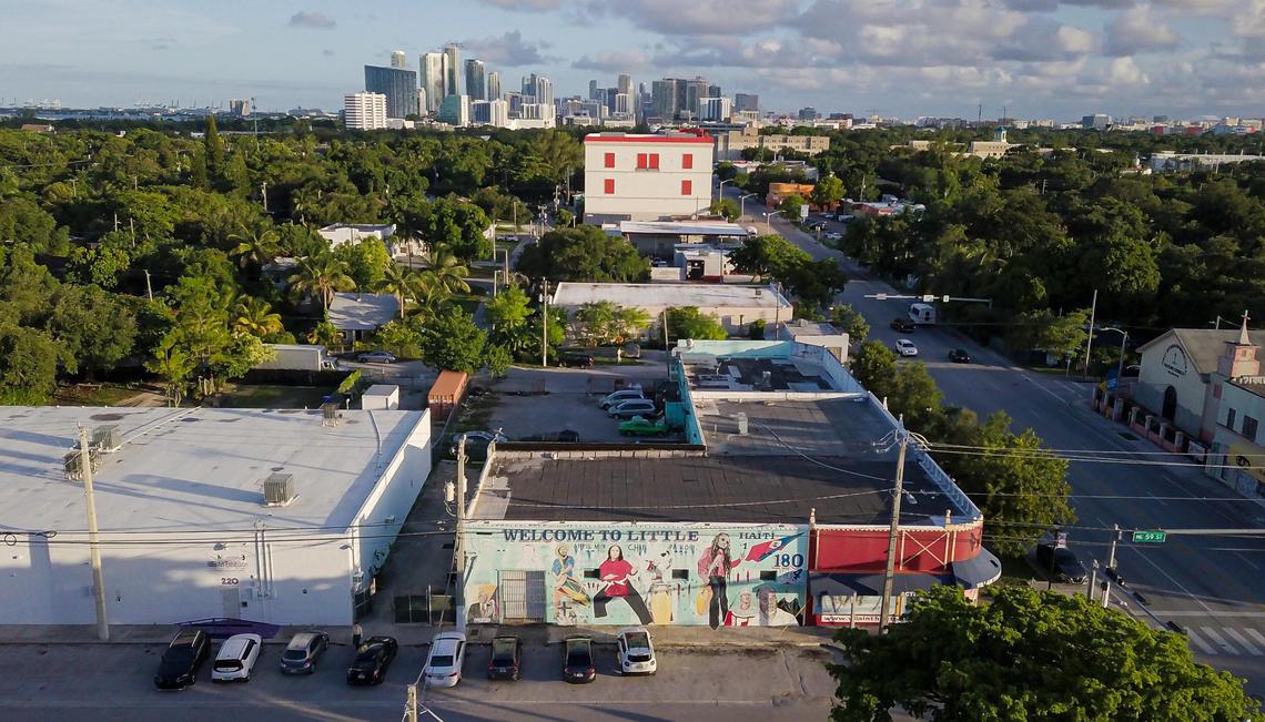 Aerial view of Miami’s Little Haiti neighborhood.