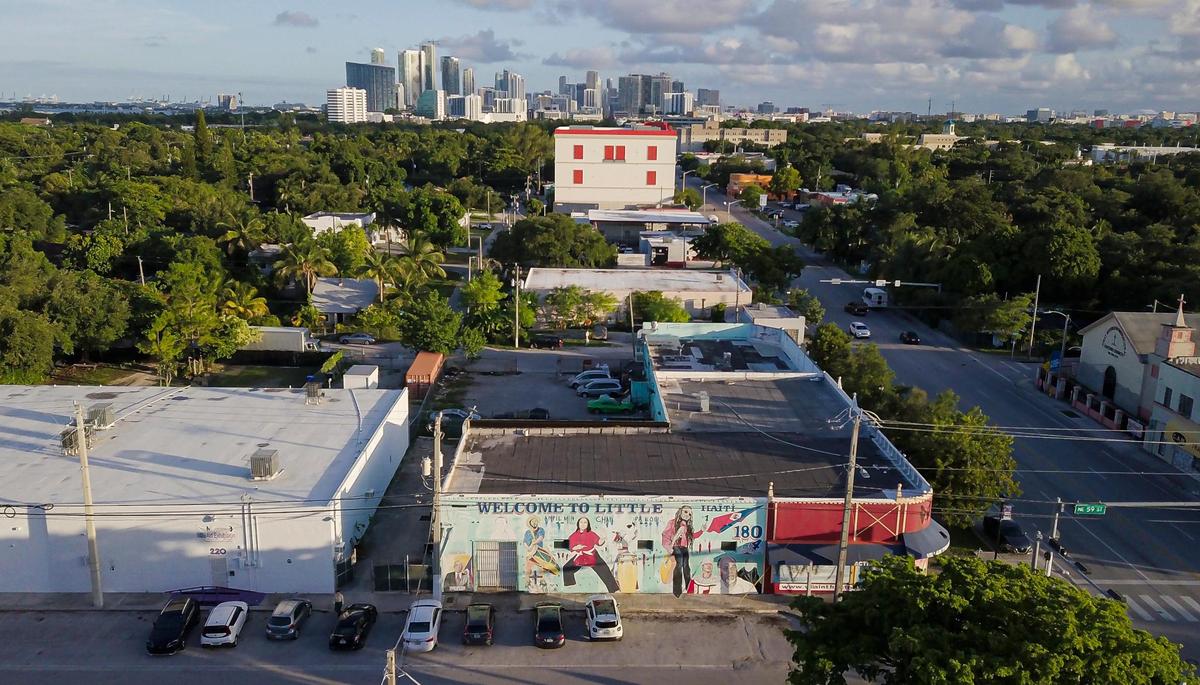 Aerial view of Miami’s Little Haiti neighborhood.