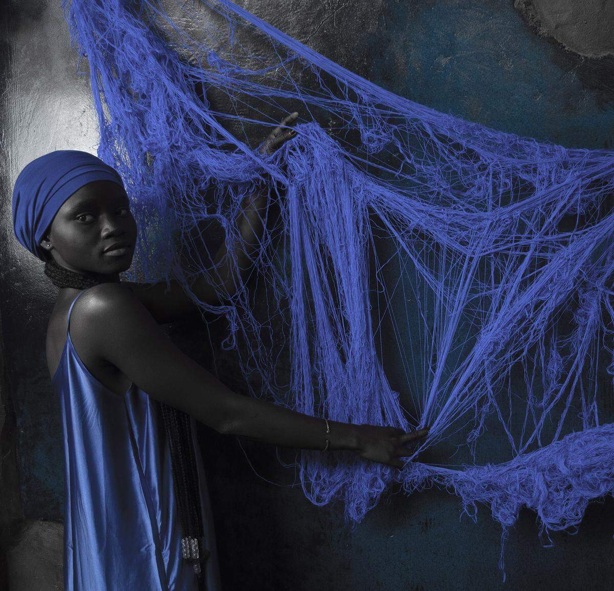 A piece from artist Angèle Etoundi Essamba’s 2022 collection titled A-FIL-IATION, which will be included in an exhibit of Essamba’s work during the Art of Transformation in Opa-lock.