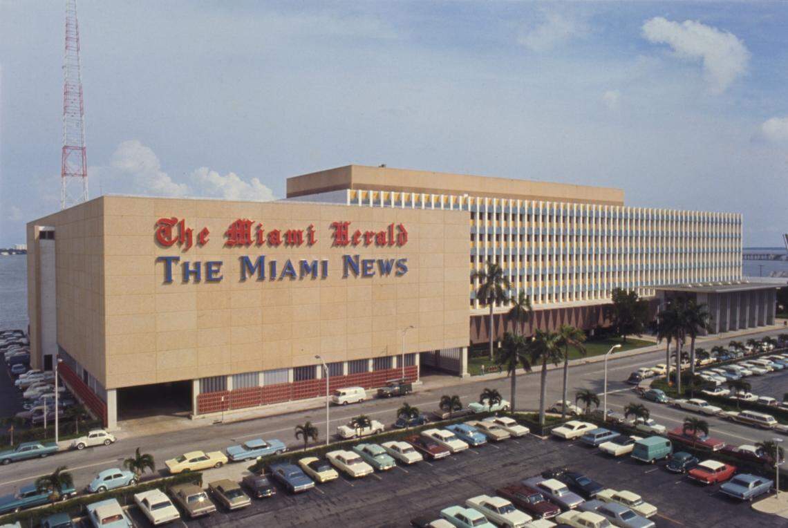 The Miami Herald newspaper building at One Herald Plaza in 1971.