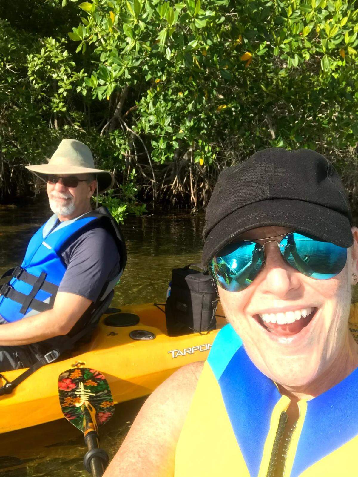Sean McCrackine and his wife, Lou McCrackine, enjoyed kayaking in South Florida.