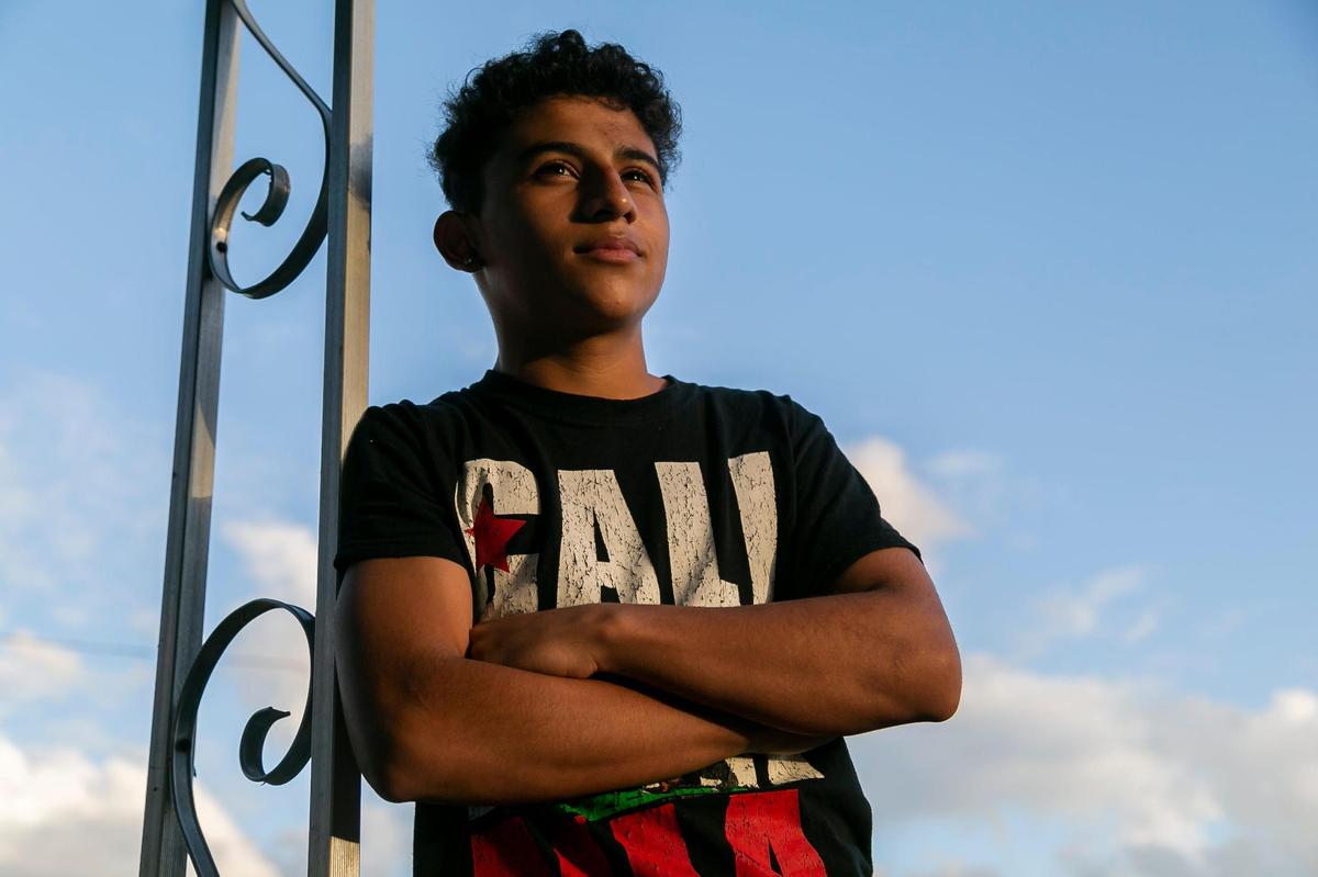David Orduña, 15, a ninth-grader at Dr. Michael M. Krop Senior High School, dropped out of school for a week after his mother lost her job amid the pandemic and he had to help his family move. His grades suffered during remote learning but since returning to Krop, he’s doing better.