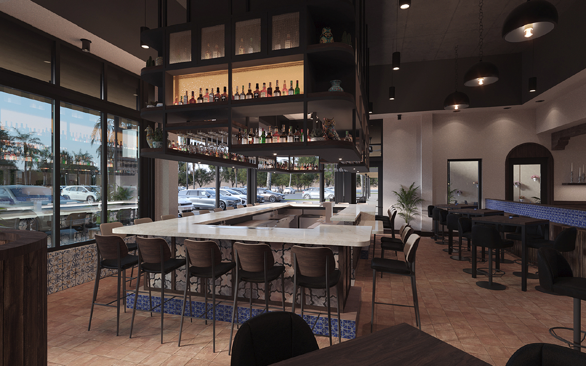 The bar area at Bulla Gastrobar in Aventura.