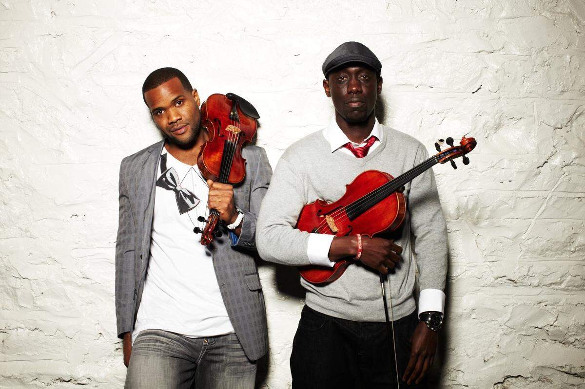 Kev Marcus, left, and Wil Baptiste, known as the Black Violin, will be among the groups that will hold free virtual performances to students and teachers in Miami-Dade Schools through the newly formed Miami-Dade Arts Education Collective.