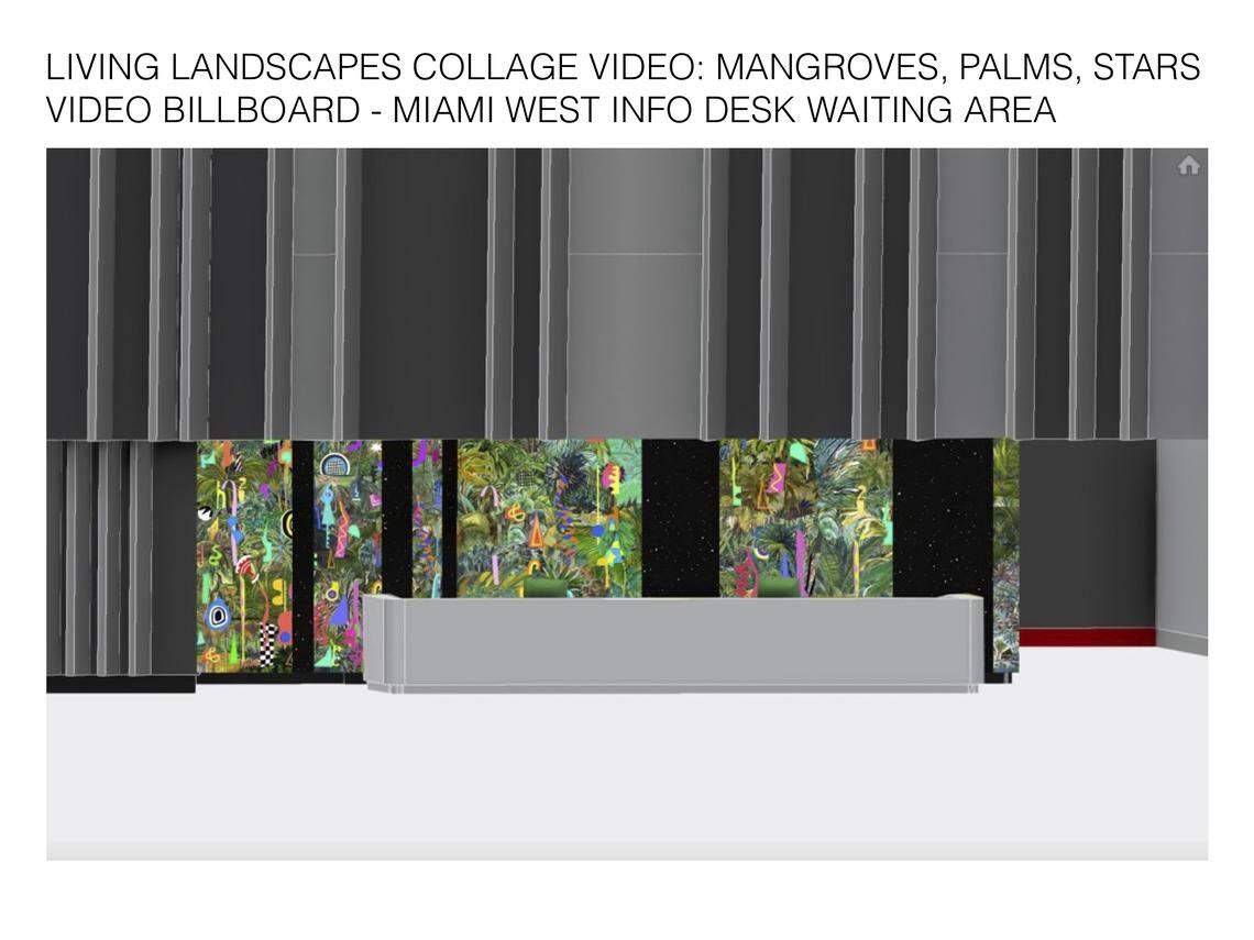 A rendering of Brian Bress’ proposed time-based transformative video collage to be installed at Jackson West Medical Center.