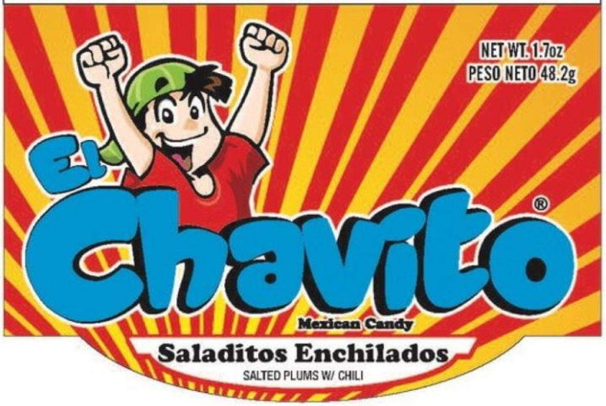 The label for El Chavito Salted Plums with Chili