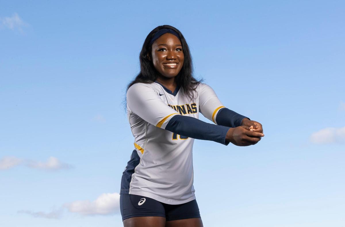 Zy’Aire Barr, St. Thomas Aquinas High School, Volleyball. All-Broward players photographed at Brian Piccolo Sports Park on Thursday, Dec. 8, 2022, in Cooper City, Fla.