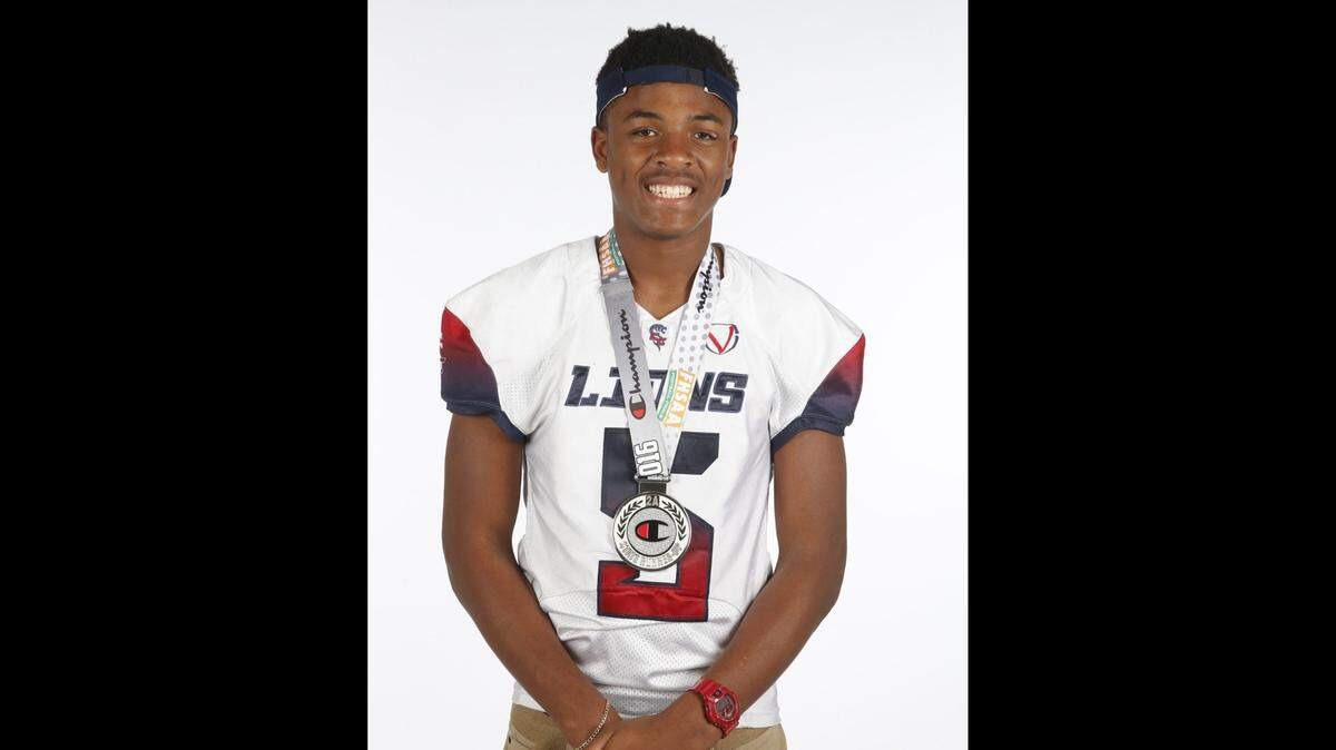 Gregory Rousseau, an All-Dade County football player out of Hialeah Champagnat, is shown on Thursday, January 19, 2017.