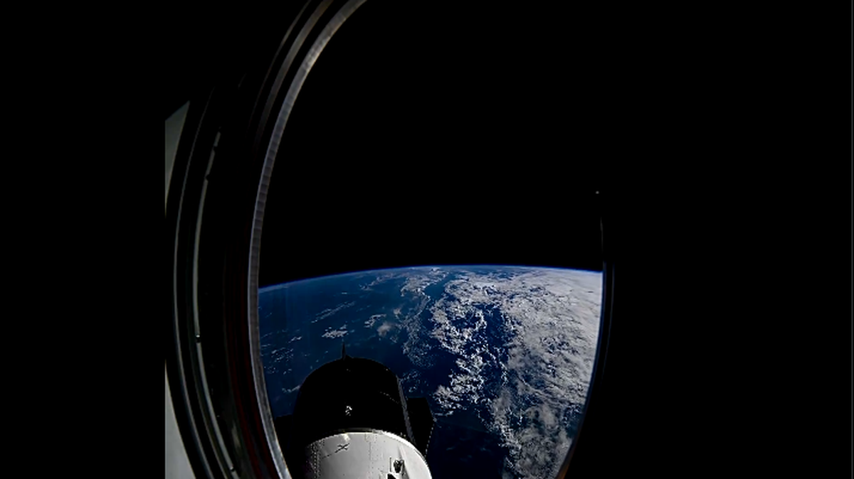 Hurricane Milton as seen from aboard the Dragon Endeavour. Matthew Dominick/X screenshot