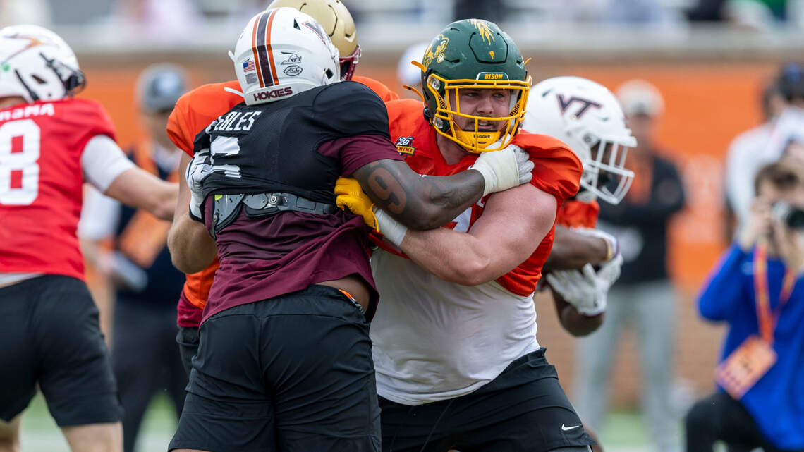 The Miami Dolphins meet with some of the top offensive linemen at the NFL Combine