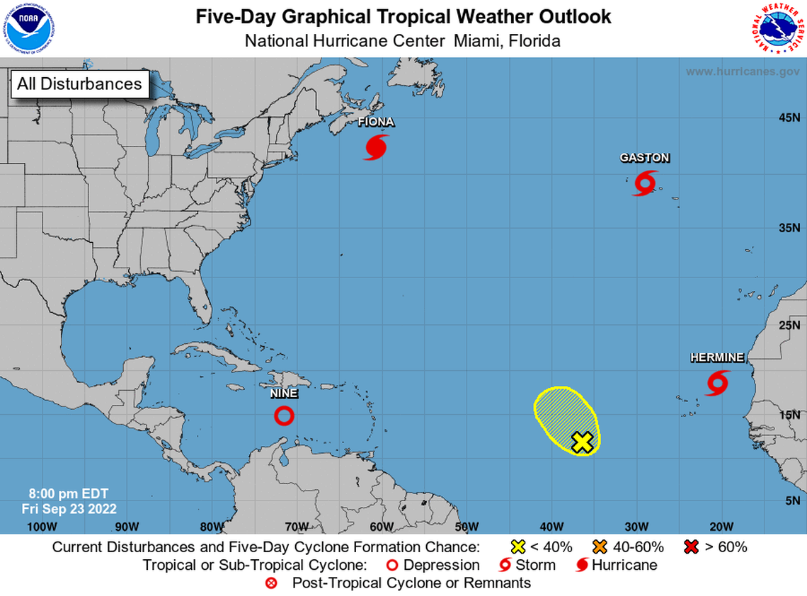 Forecasters are tracking five systems.