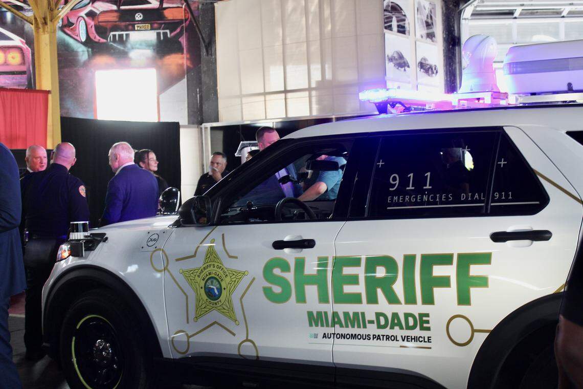 Miami-Dade Sheriff’s Office unveiled PUG, the U.S.’s first autonomous police cruiser. The self-driving vehicle will patrol pre-set routes and act as a crime deterrent.
