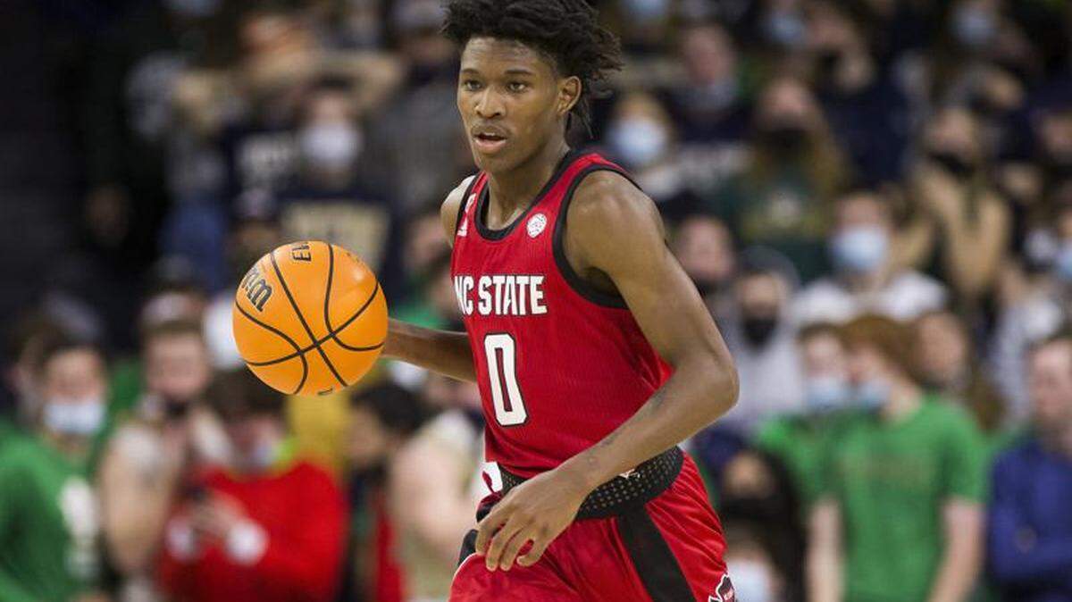 N.C. State guard Terquavion Smith ranks third in the ACC in scoring with 17.7 points per game heading into the Dec. 10, 2022 game against the University of Miami.