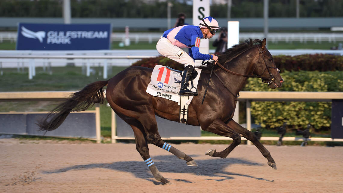 Ete Indian romps to 8 1/2-length victory in the Fountain of Youth Stakes at Gulfstream