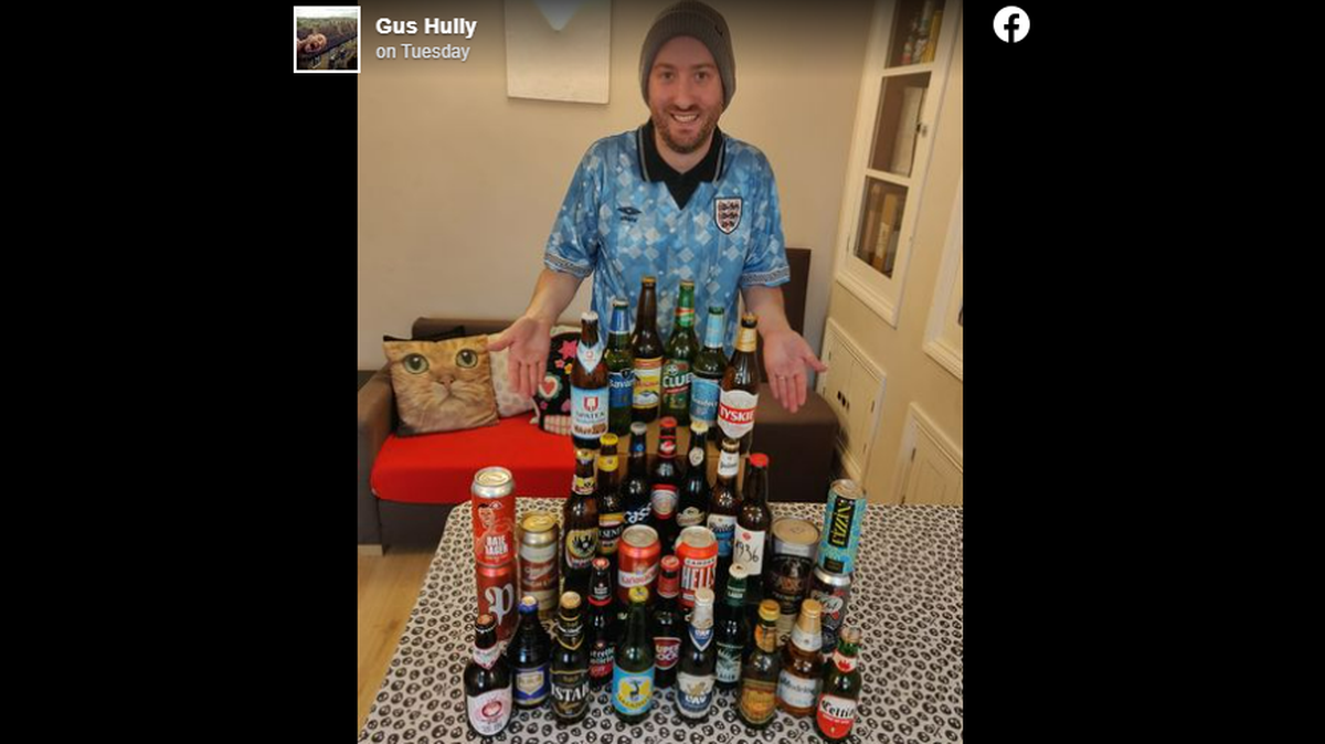 Some beers were harder to collect than others - and required travel, the fan said.