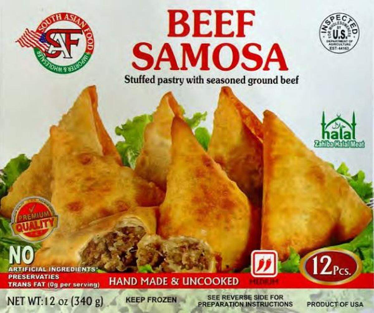 South Asian Food Beef Samosas
