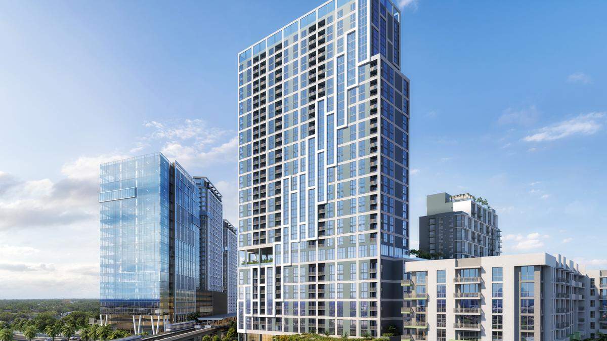 Rendering of The Link at Douglas, being developed by 13th Floor Investments and the Adler Group.