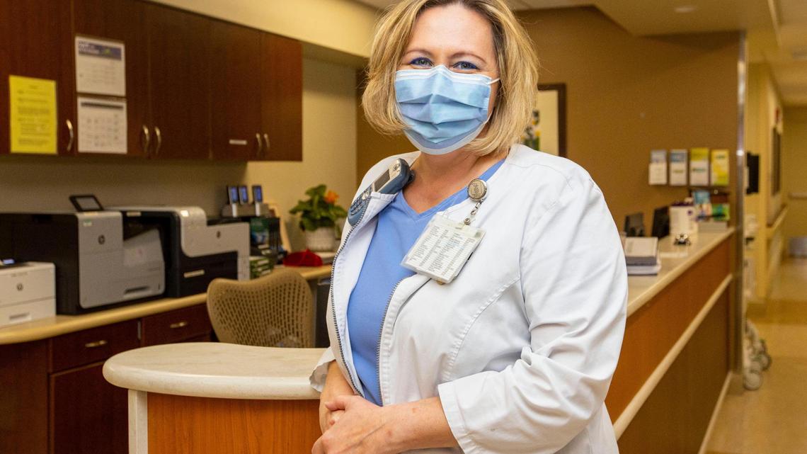 Yekaterina Ilina, a registered nurse at South Miami Hospital, part of Baptist Health South Florida, was a stage actress at Actors’ Playhouse in Coral Gables before becoming a nurse. “Sometimes I have to sing to the patients and sometimes I have to dance,” said Ilina, who cares for patients before surgery or recovering from surgery.