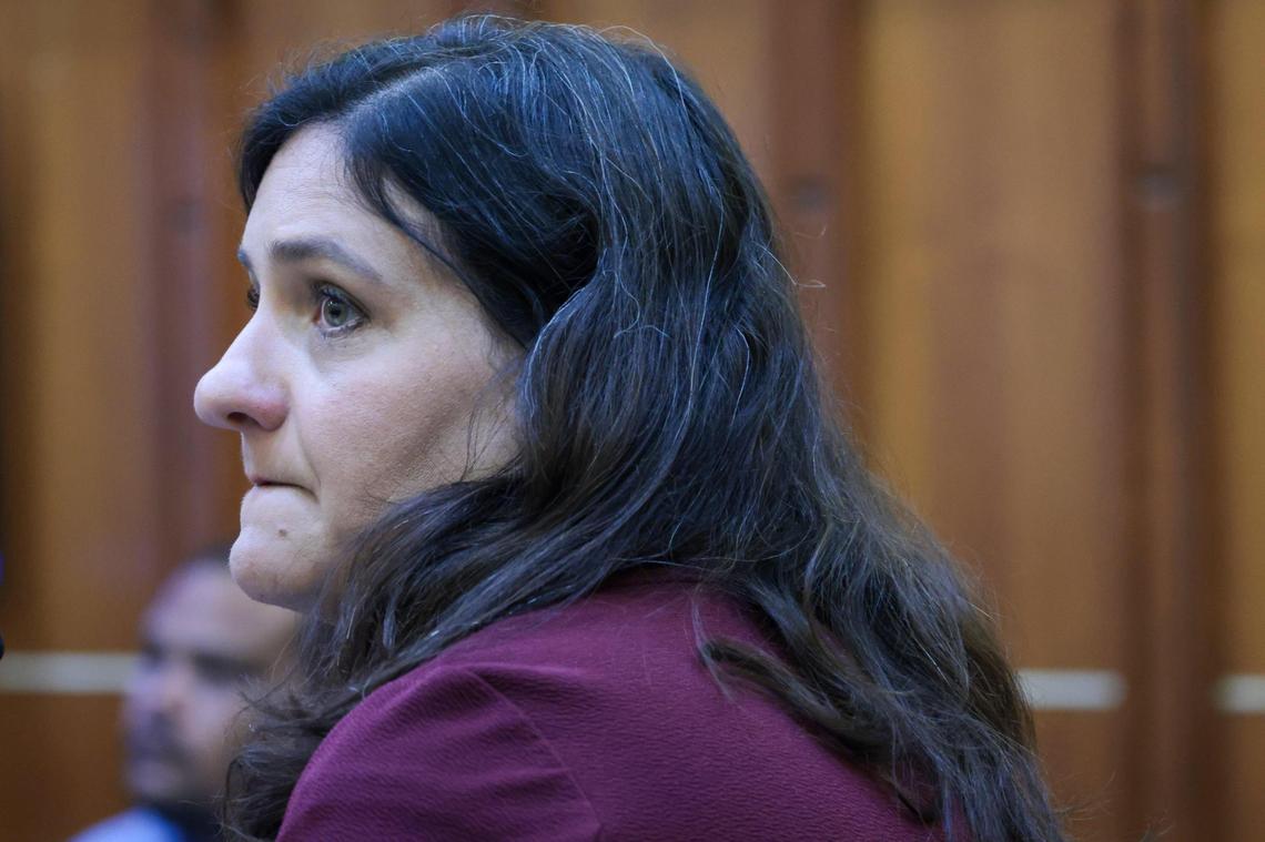 Natalie Synder, a prosecutor with the Miami-Dade State Attorney’s Office, appears before Miami-Dade Circuit Court Judge Lody Jean to discuss a bond issue for Oren and Alon Alexander, twin brothers, at the Richard E. Gerstein Justice Building in Miami, Florida on Monday, Dec. 16, 2024. 