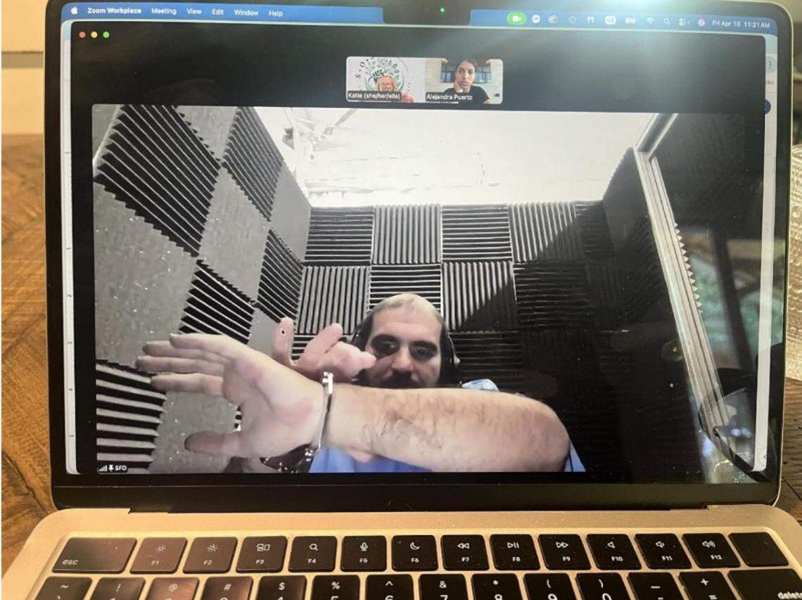 Alligator Alcatraz detainee Raiko Lopez Morffi appeared on an April 10, 2025, video call with his lawyer sporting a black eye from a beating delivered by guards after the immigration detention center’s phones were shut off, causing an uproar, according to a new court filing.