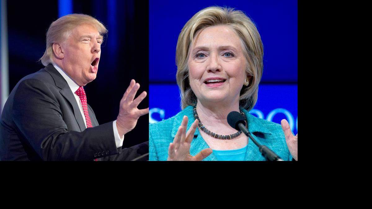Presidential candidates Donald Trump, left, and Hillary Clinton are among those alleged to have received threatening letters from John Milton Nagel, according to a criminal complaint filed by an FBI special agent. 