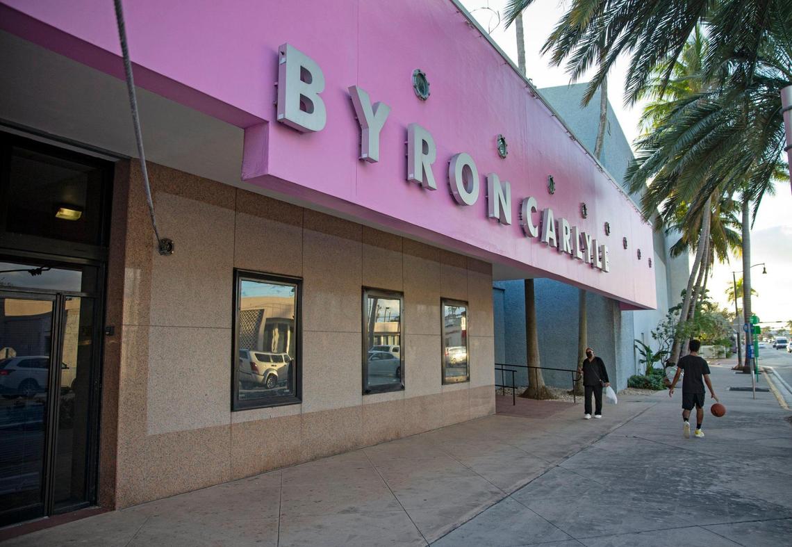 The Byron Carlyle Theater in Miami Beach, pictured Jan. 29, 2021.