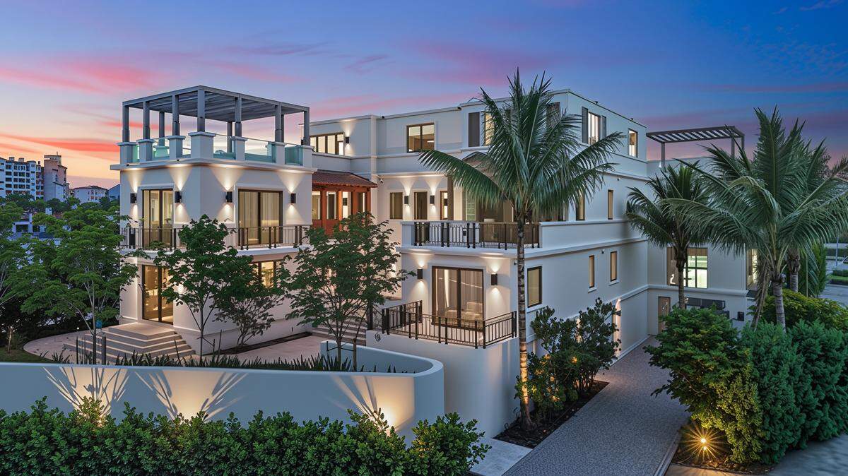 A rendering of a single-family home in the Mansions on Fisher Island shows what one of the recently sold lots, mansion 5, will look like upon completion. Mansion 5 is under contract for $36.5 million.