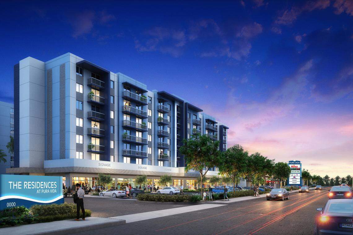 Architectural rendering of the Pura Vida Hialeah mixed-use project, due for completion in 2022.