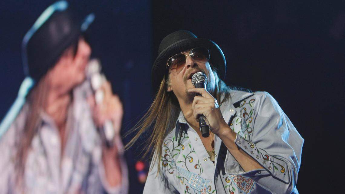Kid Rock performs at Ford Field in Detroit in January 2011. The musician has made it clear he will not be performing at any venues along his Bad Reputation tour that have coronavirus restrictions.