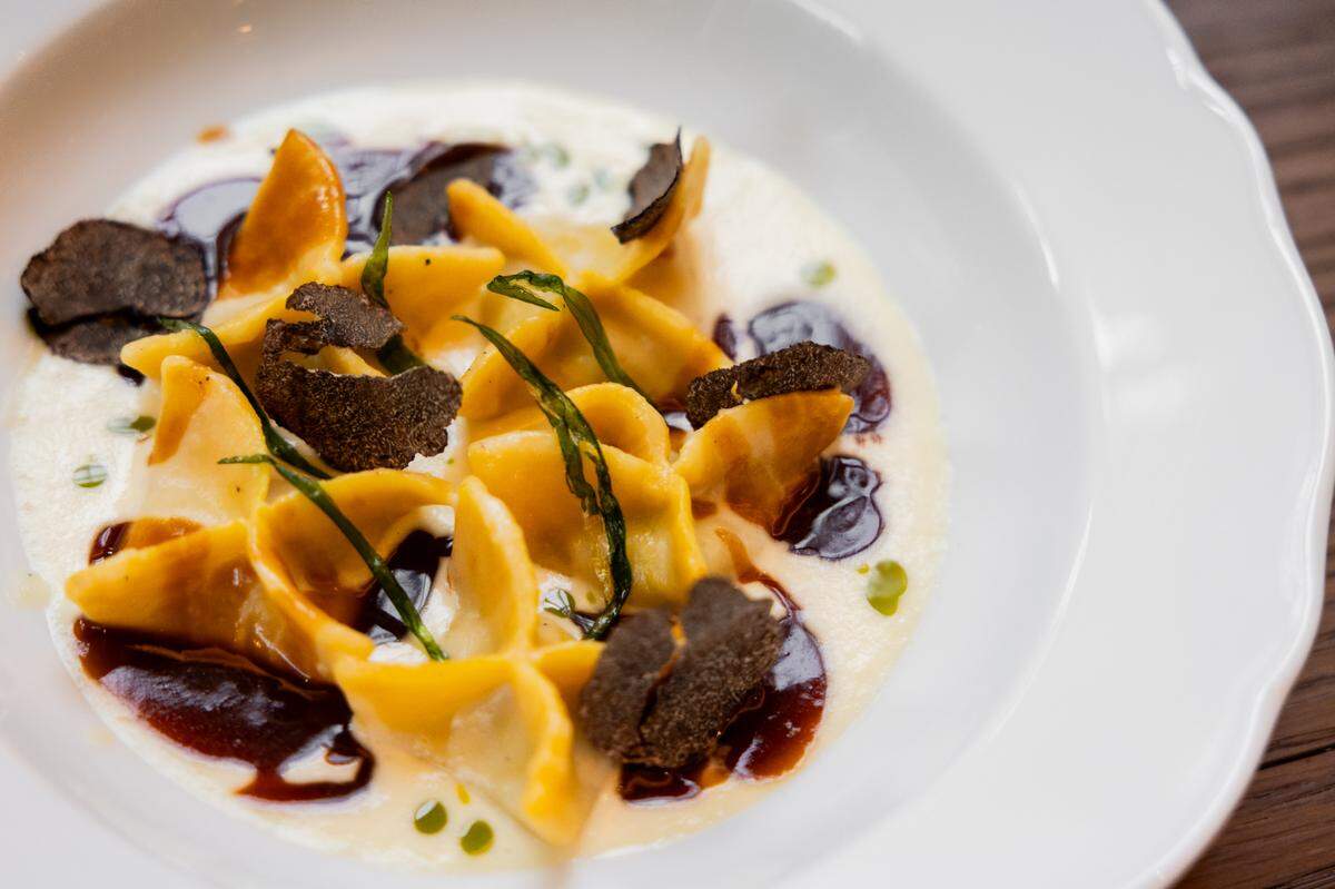 The short rib fagottini at Casa Gianna at the Gale Miami Hotel.
