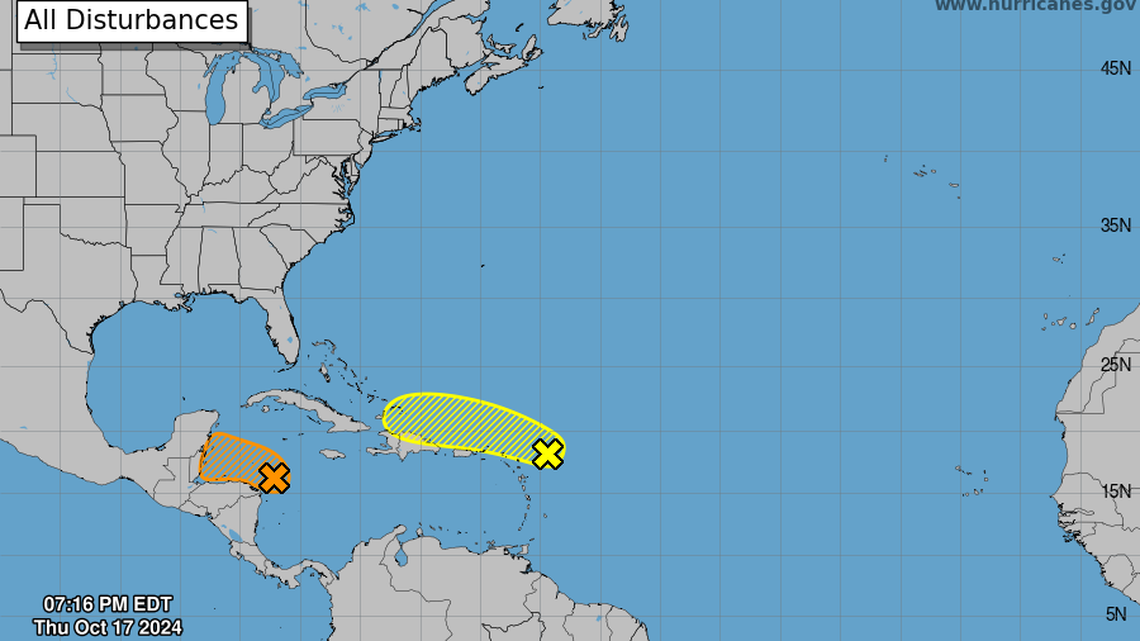 Potential for a new storm to form soon near Caribbean continues to fall, forecasters say