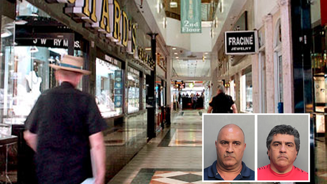 Police say Eduardo Farach, left, and Luis Morel, were part of a gold-smuggling and money-laundering operation being run out of the Seybold jewelry marketplace in Downtown Miami.