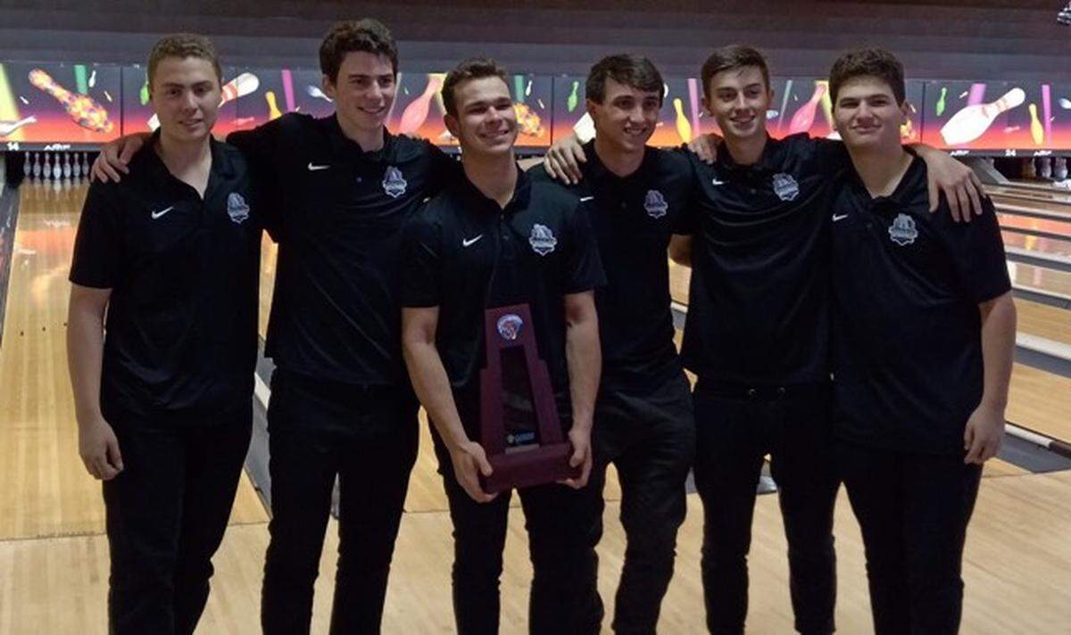 The boys bowling team at Dr. Michael Krop High School placed second in the Miami-Dade County District 13 Bowling Championship. From left are: Jason Granovsky, Michael Kopel, Zachary Winer, Jared Weingard, Tyler Ward, and David Rozenberg. The boys’ team is coached by David Hudson.