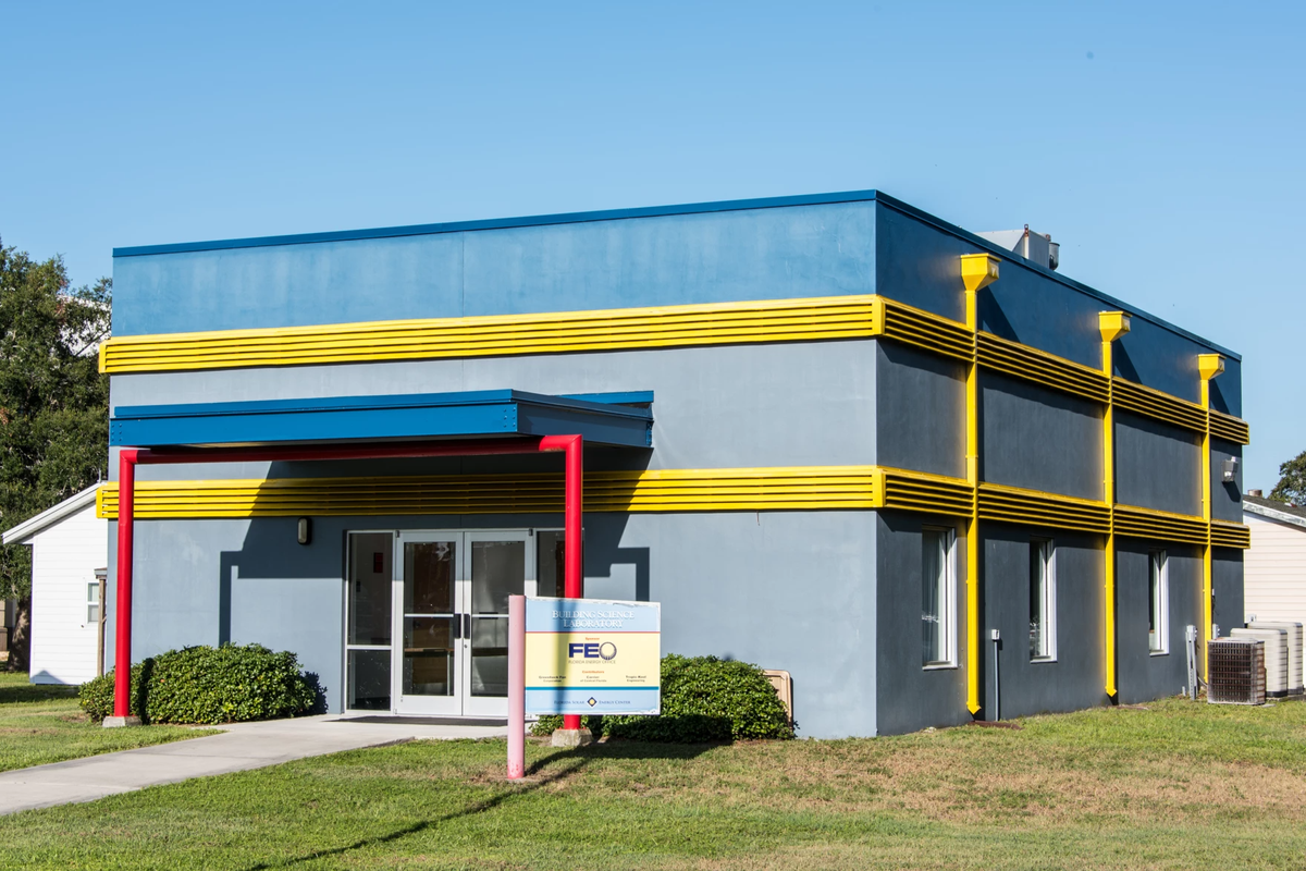 The Florida Solar Energy Center’s campus in Cocoa includes a building science laboratory. Energy-efficient buildings design is one key area of FSEC’s research.
