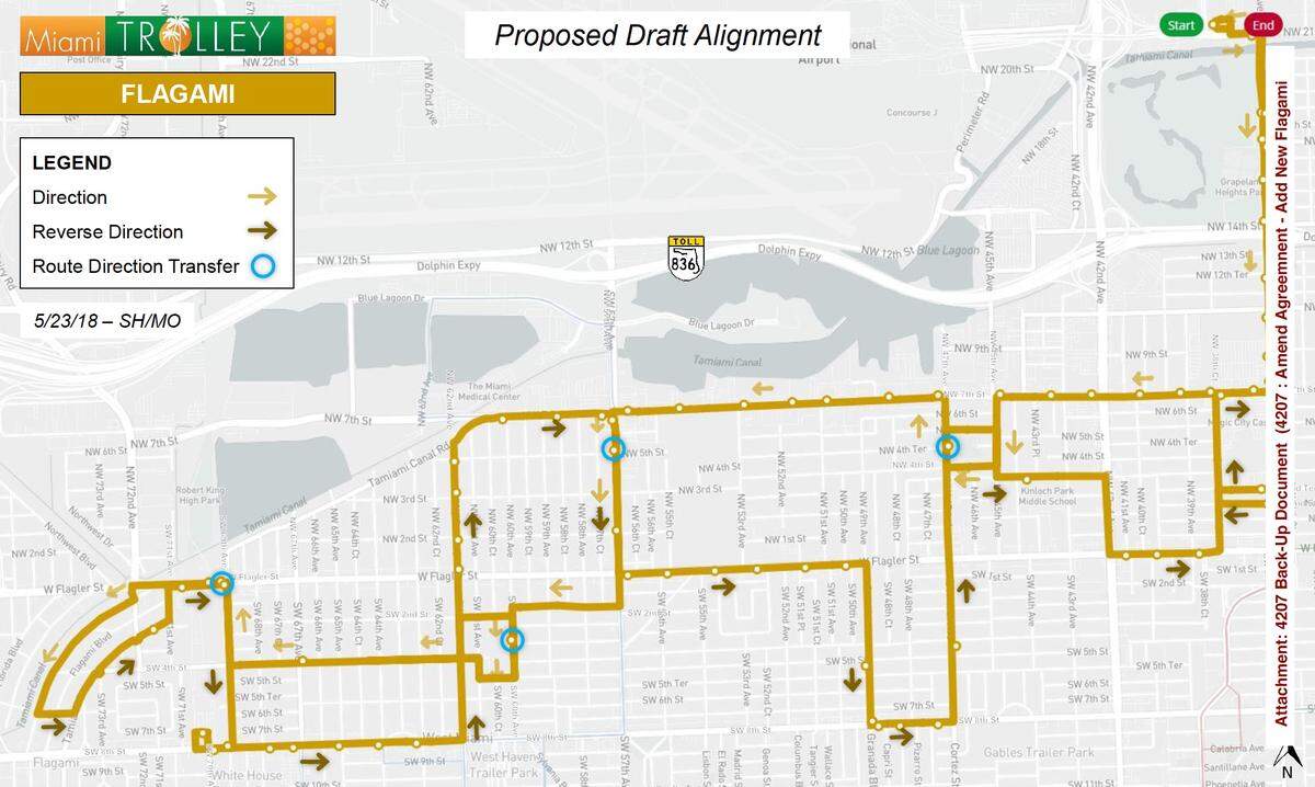 Miami commissioners will on Thursday consider approving a new trolley route in Flagami.