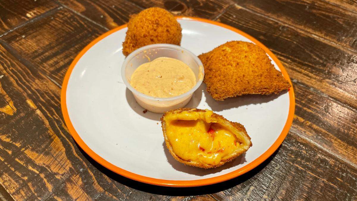 Pimento cheese ravioli bites at Smoke & Dough in west Kendall